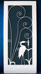 Blue Heron Screen door insert